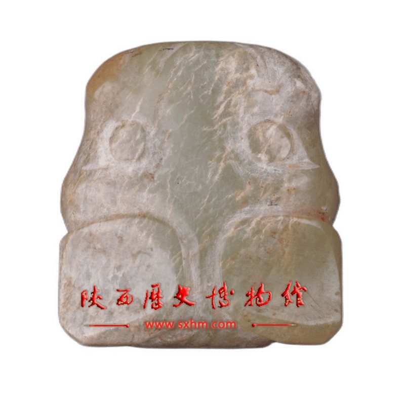 周玉虎头-陕西历史博物馆-（未展出）长2.8厘米宽2.5厘米重10克 西周时期圆雕玉器汇总赏析